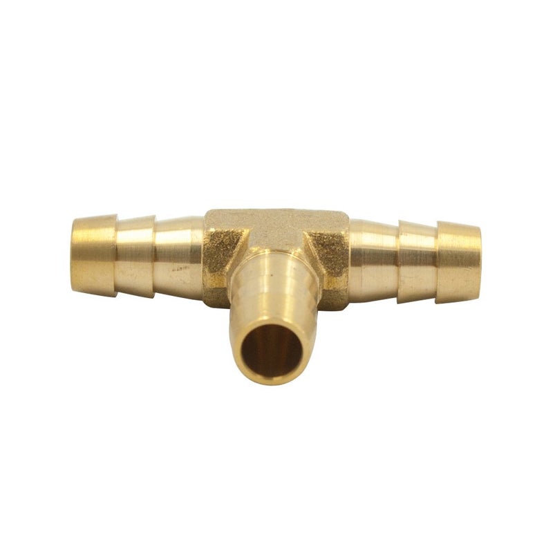 Legines 1/8" Hose Barb Tee, 1/8 x 1/8 x 1/8 inch Brass Barbed T Fitting, 3 Ways Hoses Connector, 2 pcs - Image 3